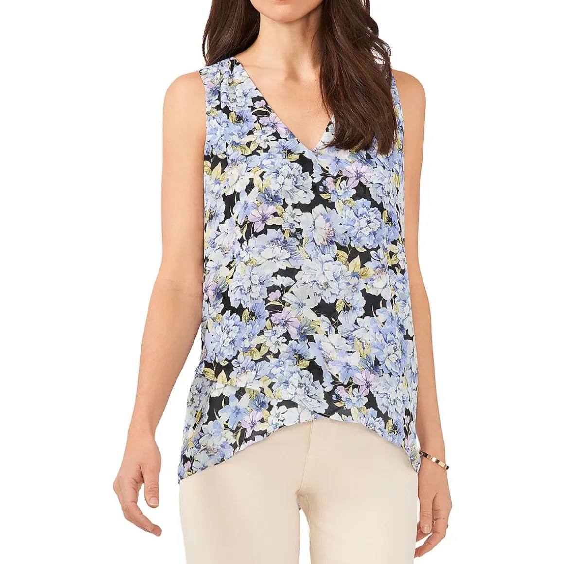 Floral Print V-Neck Blouse