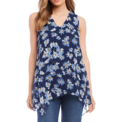 Floral Print V-Neck Blouse