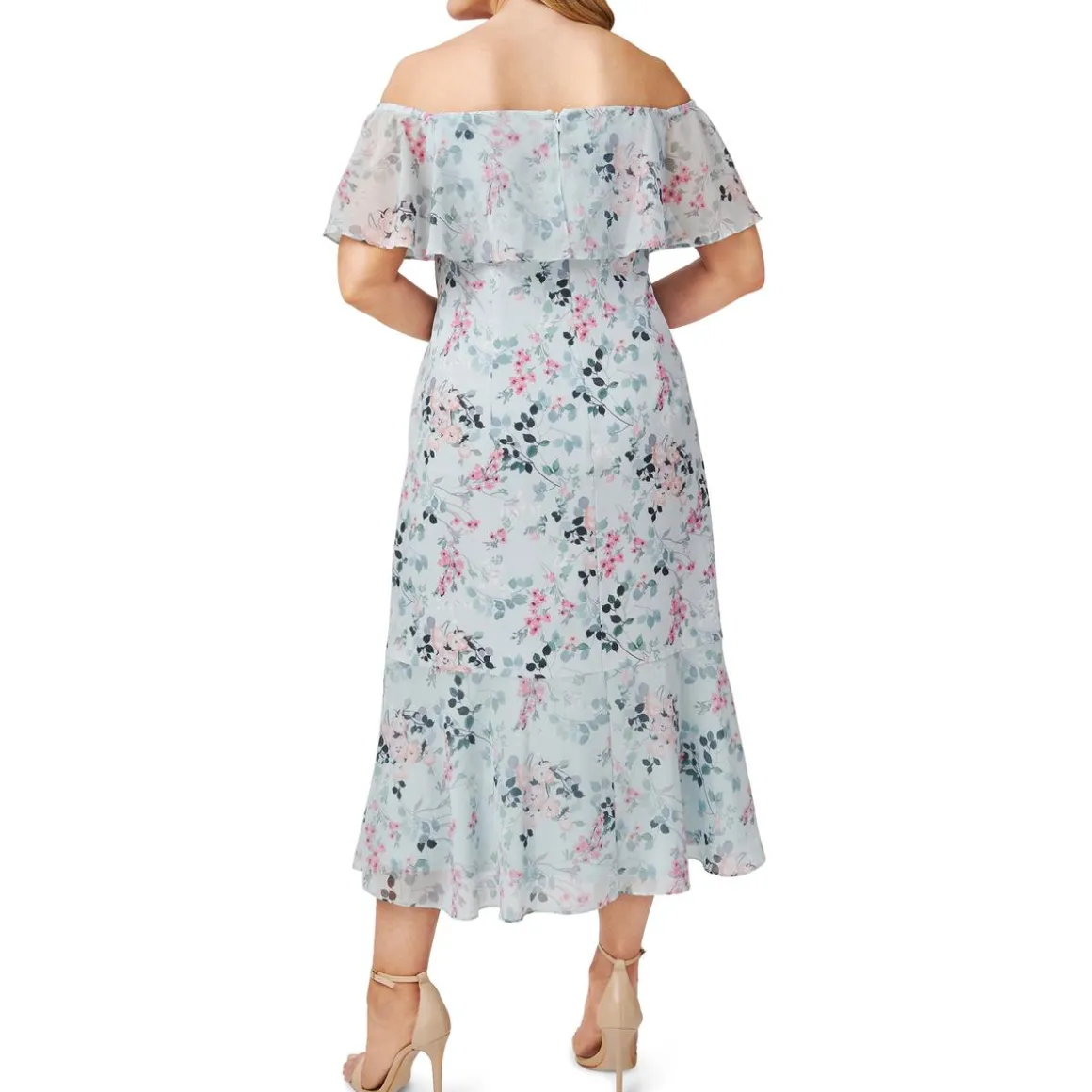 Floral Printed Calf Midi Dress