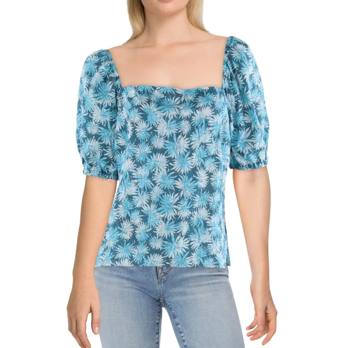 Floral Puff Sleeve Blouse