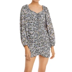 Floral Ruched Mini Dress