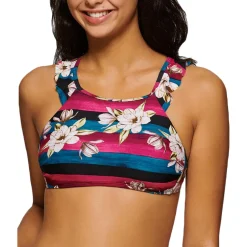 Floral Ruffled Swim Top Separates