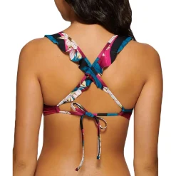 Floral Ruffled Swim Top Separates