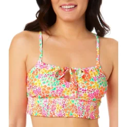Floral Smocked Bikini Swim top