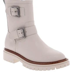 Florence-L Water-Resistant Lug-Sole Motorcycle Boots