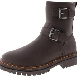 Florence-L Water-Resistant Lug-Sole Motorcycle Boots