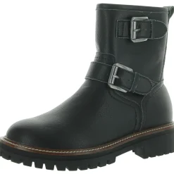 Florence-L Water-Resistant Lug-Sole Motorcycle Boots