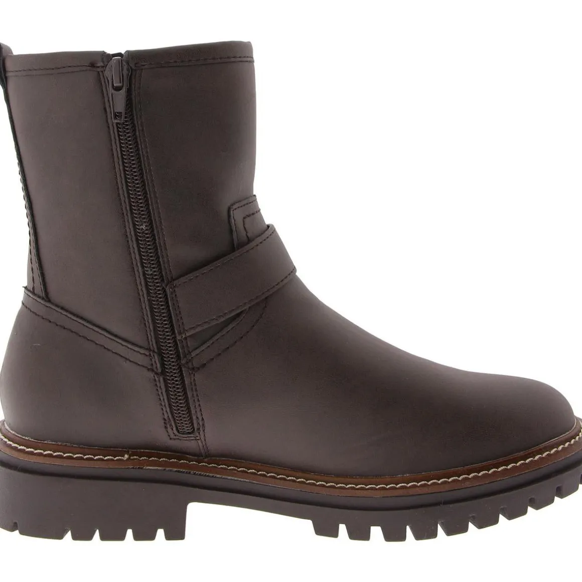 Florence-L Water-Resistant Lug-Sole Motorcycle Boots