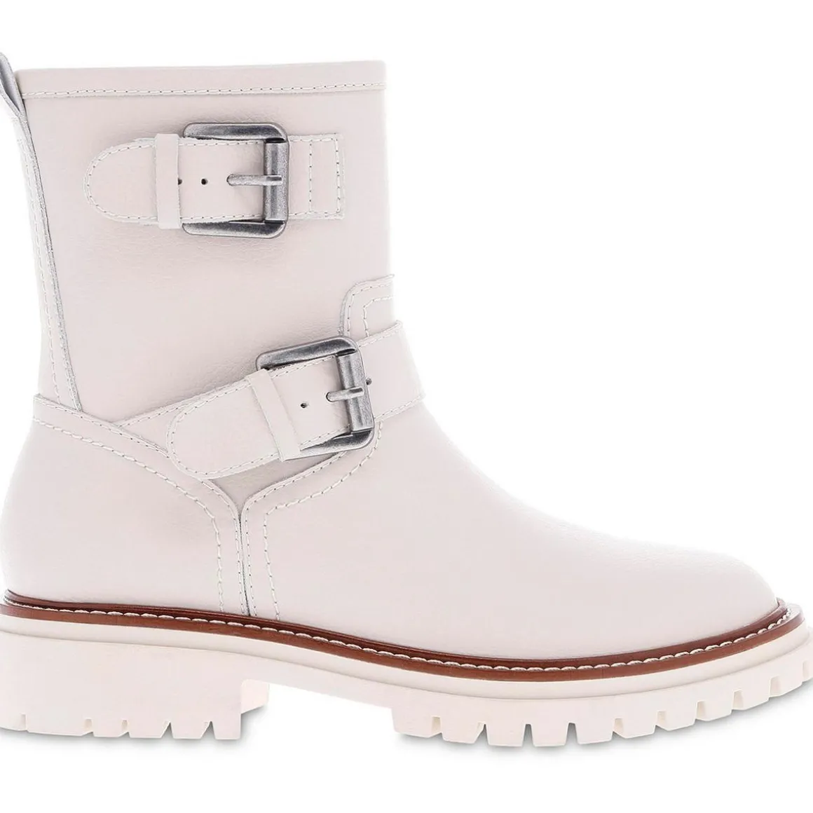 Florence-L Water-Resistant Lug-Sole Motorcycle Boots