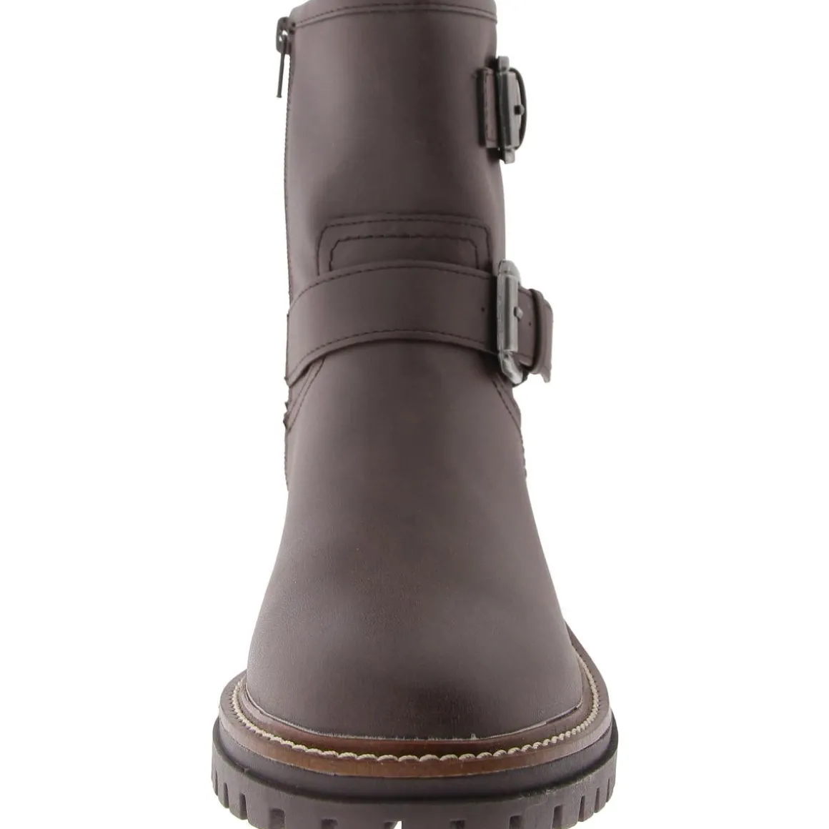 Florence-L Water-Resistant Lug-Sole Motorcycle Boots