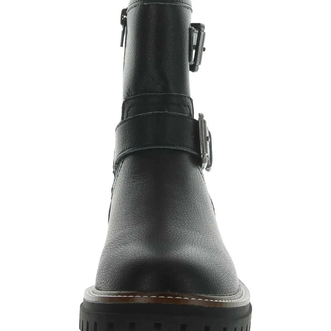Florence-L Water-Resistant Lug-Sole Motorcycle Boots