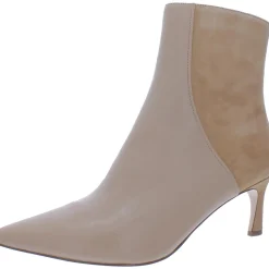 Florentine Leather Kitten Heels Ankle Boots