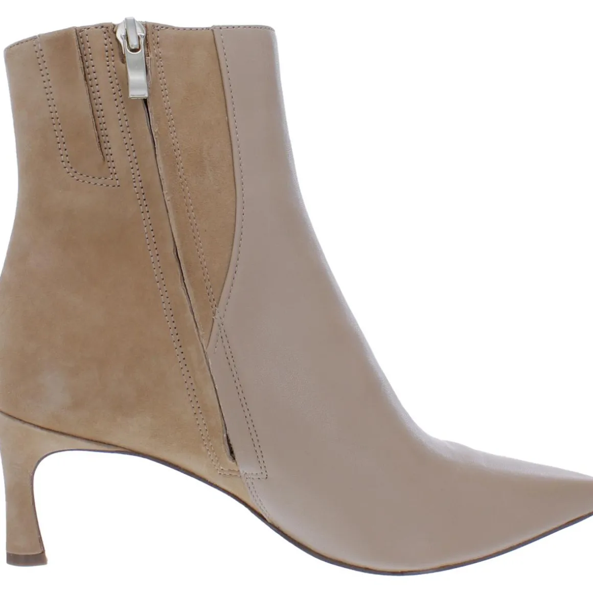 Florentine Leather Kitten Heels Ankle Boots