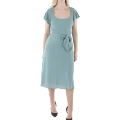 Flutter Sleeve Midi Dress