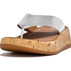 F-Mode Leather Slip On Thong Sandals
