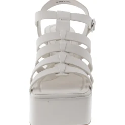 Follower Buckle Faux Leather Platform Sandals