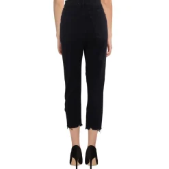 Frayed Hem Denim Ankle Jeans