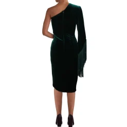 Fringe Velvet Cocktail And Party Dress