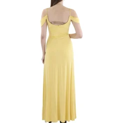 Full Length Cold Shoulder Evening Dress