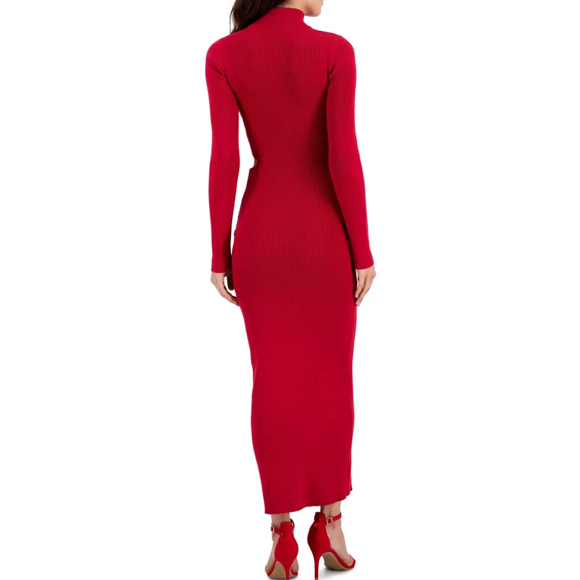 Full Length Mock Neck Sweaterdress
