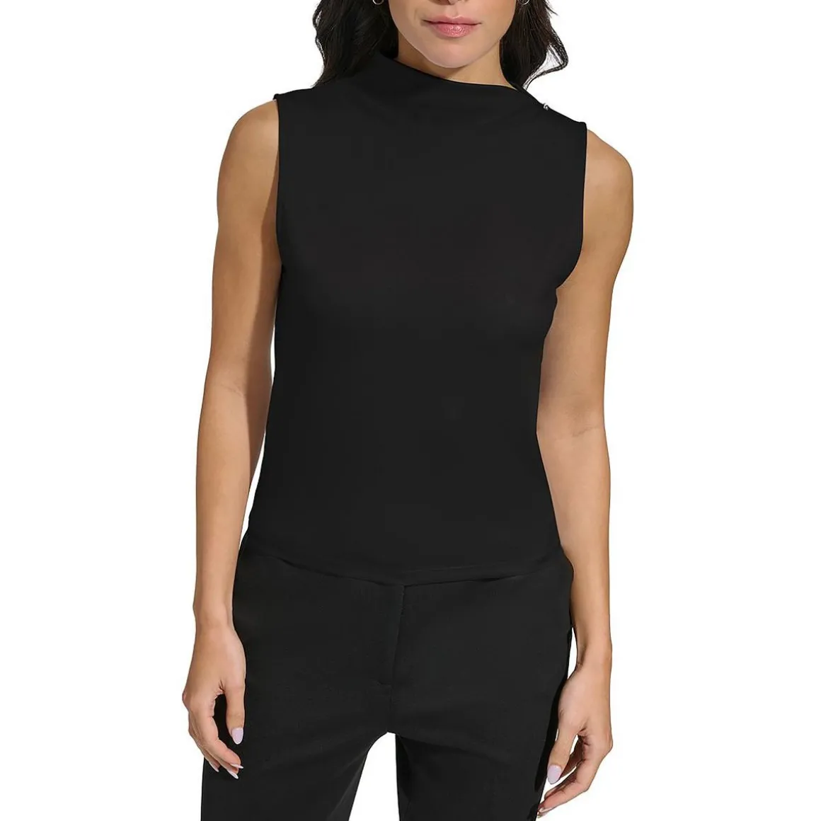 Funnel Neck Sleeveless Shell