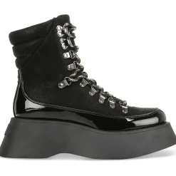 GAIL Faux Leather Casual Ankle Boots