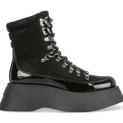 GAIL Faux Leather Casual Ankle Boots