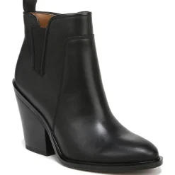 Gamble Leather Round Toe Ankle Boots