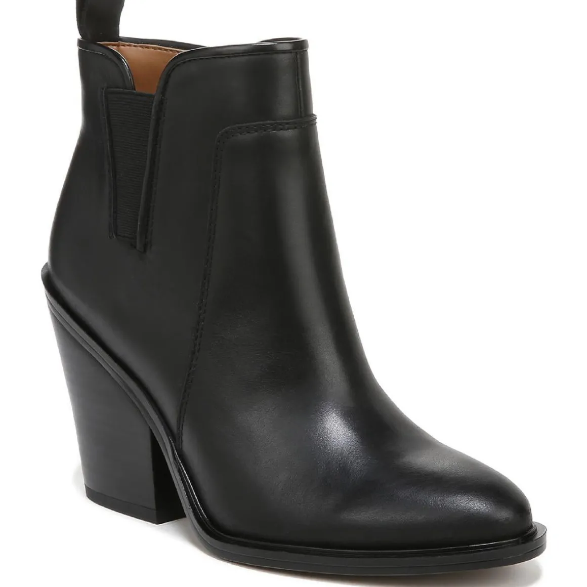 Gamble Leather Round Toe Ankle Boots