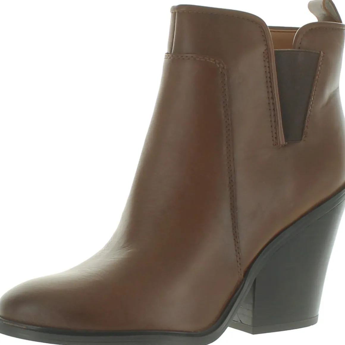 Gamble Leather Round Toe Ankle Boots