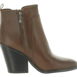 Gamble Leather Round Toe Ankle Boots