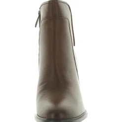 Gamble Leather Round Toe Ankle Boots