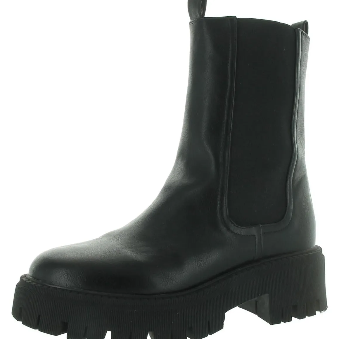 Garden Faux Leather Pull On Chelsea Boots