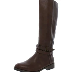 Garrison Zipper Faux Leather Knee-High Boots