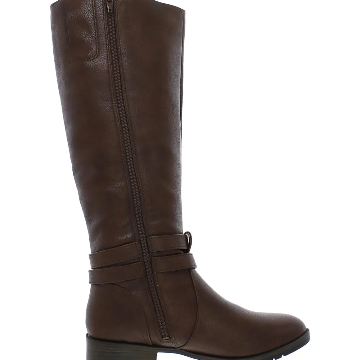 Garrison Zipper Faux Leather Knee-High Boots