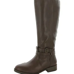 Garrison Faux Leather Wide Calf Knee-High Boots