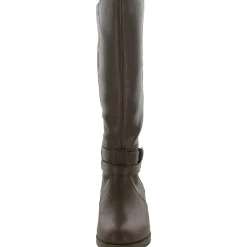 Garrison Faux Leather Wide Calf Knee-High Boots
