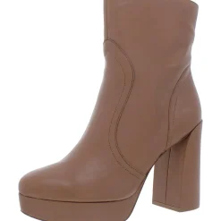 Gates Zipper Block Heel Mid-Calf Boots