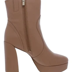 Gates Zipper Block Heel Mid-Calf Boots