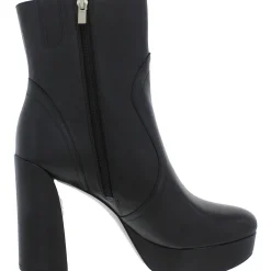 Gates Zipper Block Heel Mid-Calf Boots