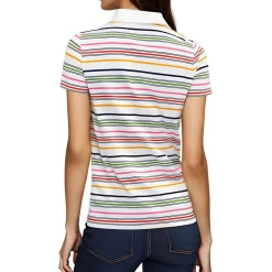 Gateway Stripe Striped Cotton Polo Top