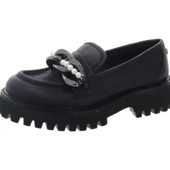 Gemsy Chain Leather Loafers