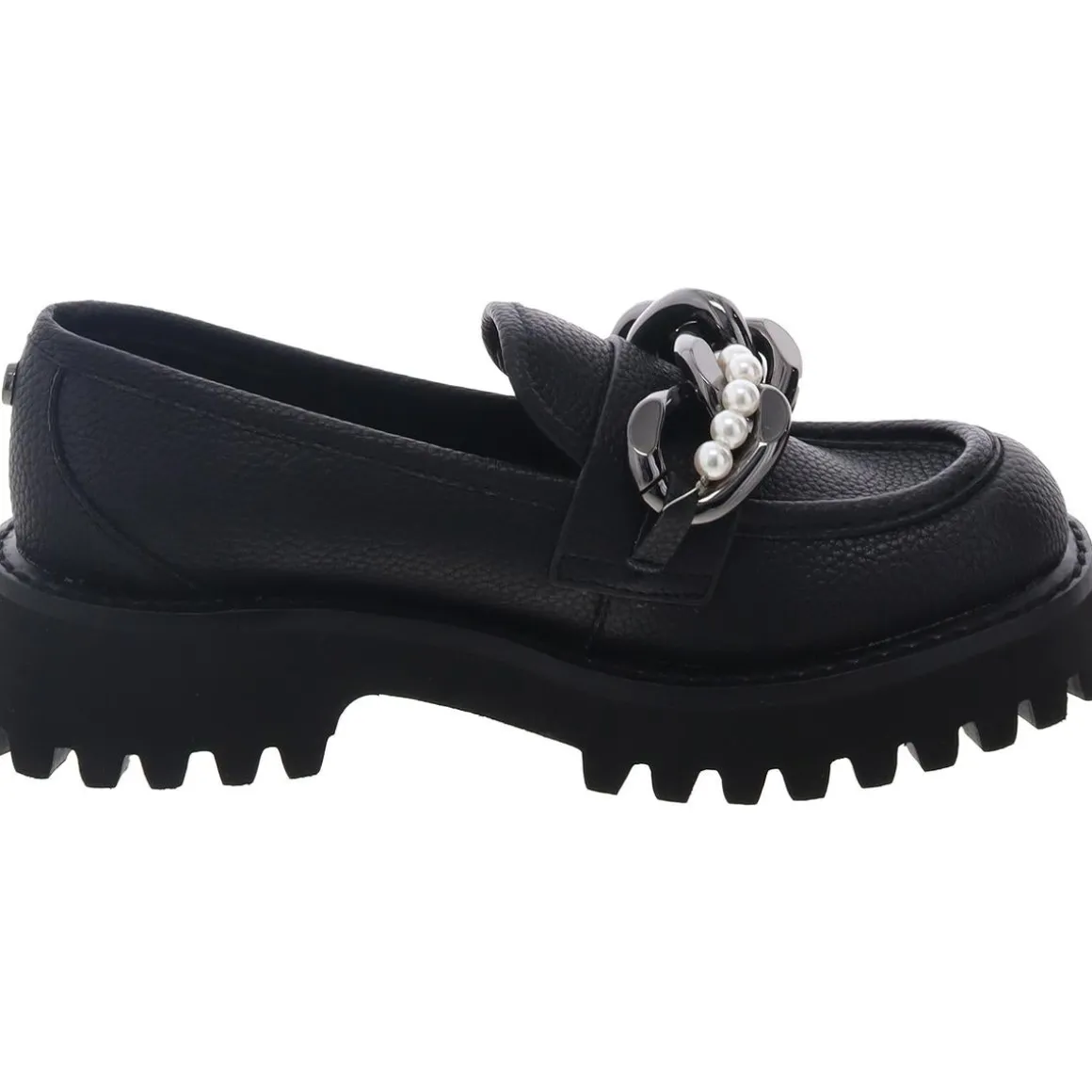 Gemsy Chain Leather Loafers