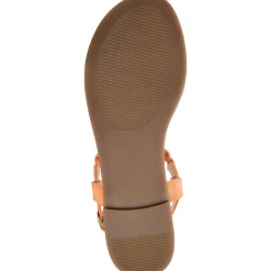 Genevive Faux Leather Braided T-Strap Sandals