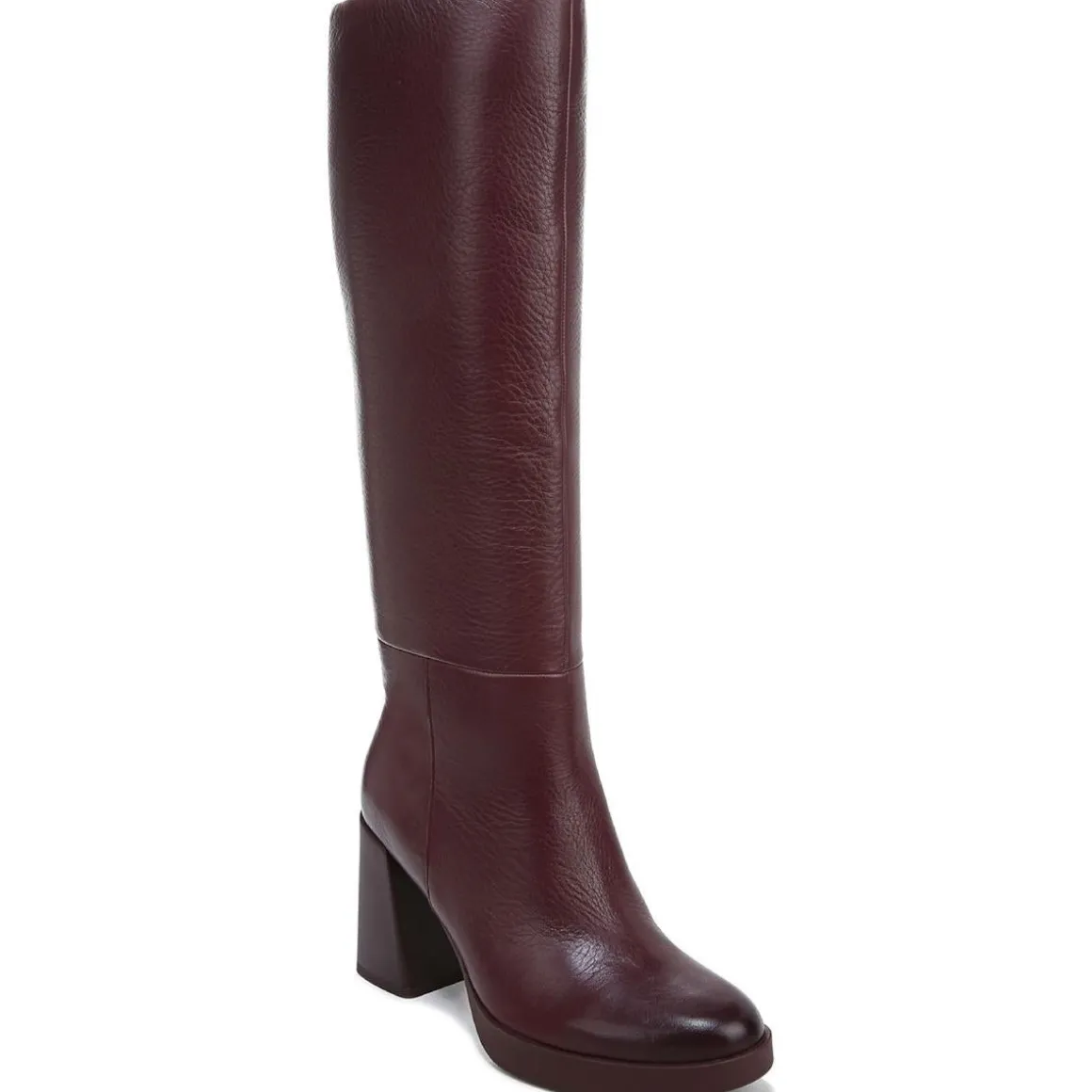 Genn-Align Leather Round Toe Knee-High Boots
