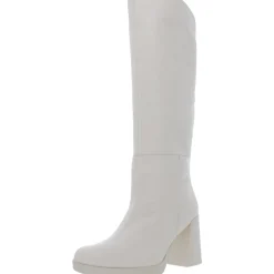 Genn-Align Leather Round Toe Knee-High Boots