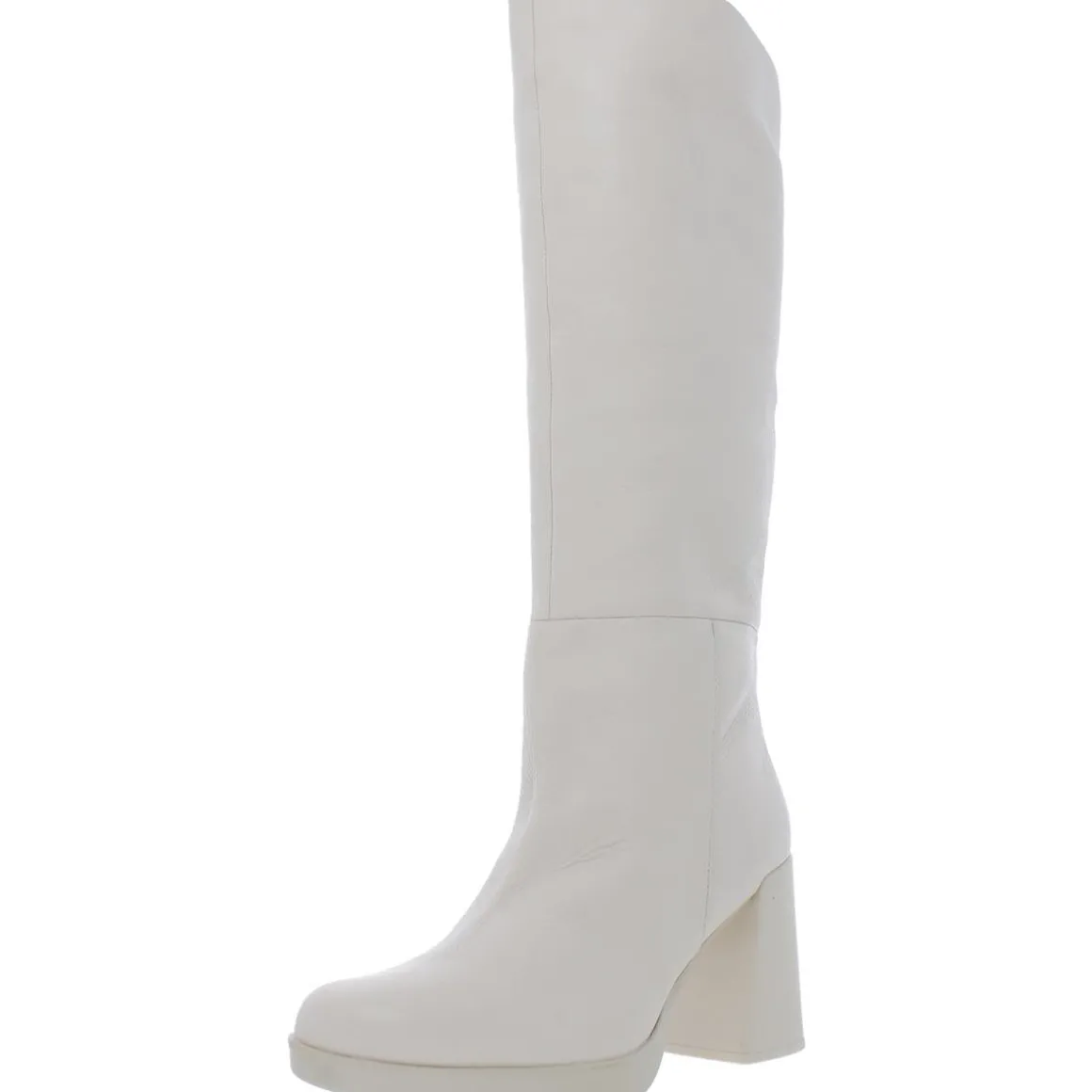 Genn-Align Leather Round Toe Knee-High Boots