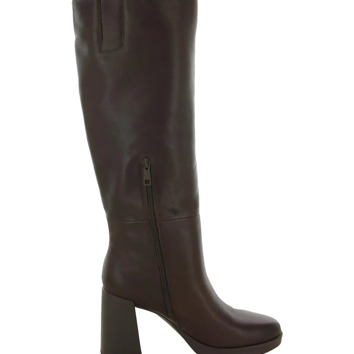 Genn-Align Leather Round Toe Knee-High Boots