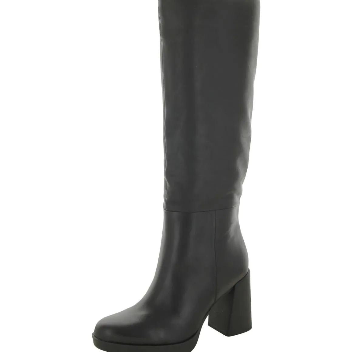 Genn-Align Leather Round Toe Knee-High Boots
