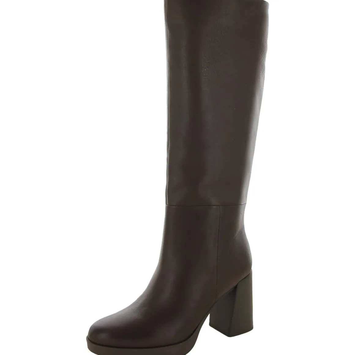 Genn-Align Leather Round Toe Knee-High Boots